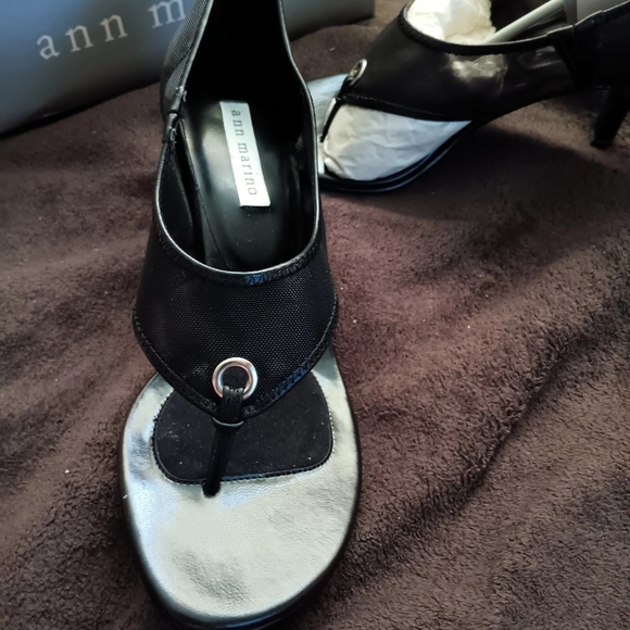 ANN MARINO BLACK HIGH HEELS - Picture 12 of 16